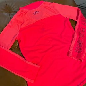 Under Armour pink athletic 1/4 zip girls szL